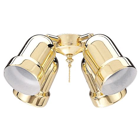 Harbor Breeze 4-Light Bright Brass Ceiling Fan Light Kit with Shade Not ...