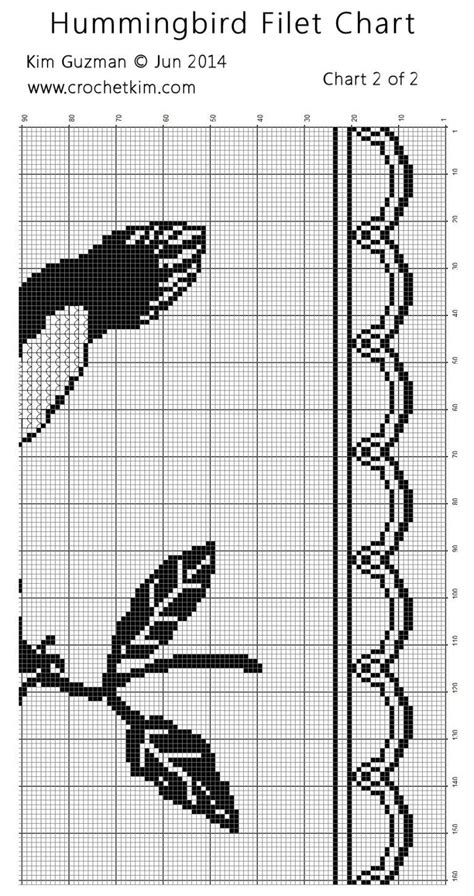 Hummingbird Filet Free Crochet Pattern | Fillet crochet charts, Crochet ...