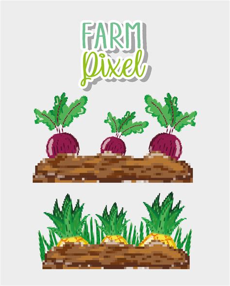 Farm pixel cartoons 636373 Vector Art at Vecteezy