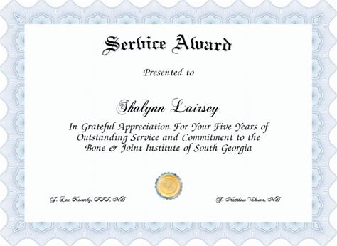 Service Awards Certificates Template Elegant Service Award Certificate | Certificate templates ...