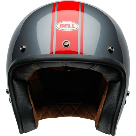 Bell Custom Dlx 500 Rally Helmet Grey Red BE-710940_3-4-5-6 Jet Helmets | MotoStorm