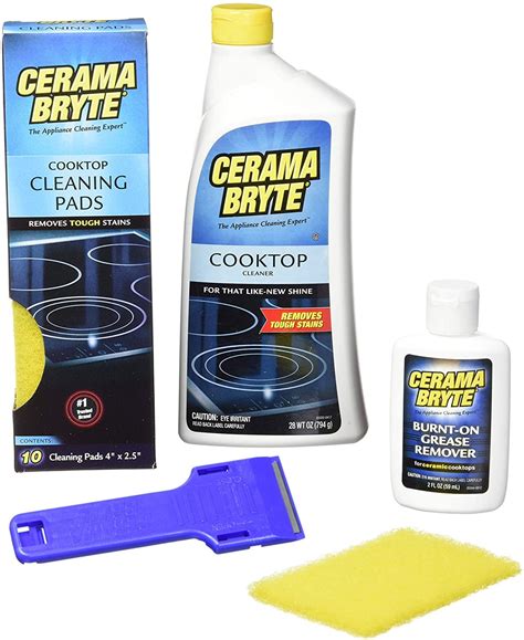 Cerama Bryte Best Value Kit: Ceramic Cooktop Cleaner, 28 Ounce, Scraper ...