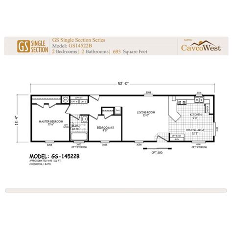 Cavco Mobile Home Floor Plans - floorplans.click