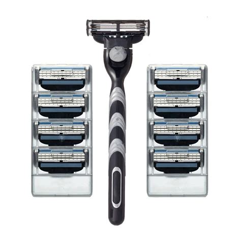 8PCS/set Razor Blades With Razor Holder Shaving Razor Bladed Set Shaver ...