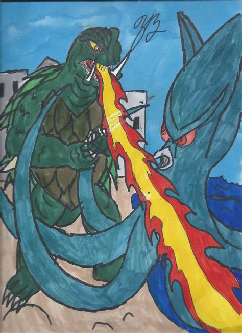 Gamera vs Viras by GoroKai on DeviantArt