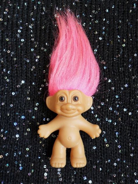 Vintage 80s Retro RUSS Troll Doll Pink Hair by Hoodratroughdiamond