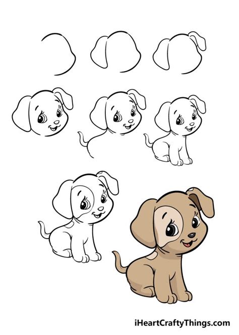 Puppy Drawing - How To Draw A Puppy Step By Step