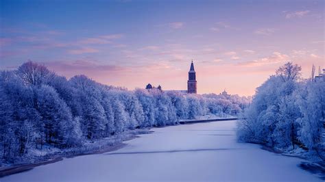 Turku Cathedral Wallpaper 4K, Aura River, Turku, Finland