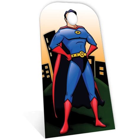 Superhero Stand In Cardboard Cutout Cardboard Cutout - Walmart.com - Walmart.com