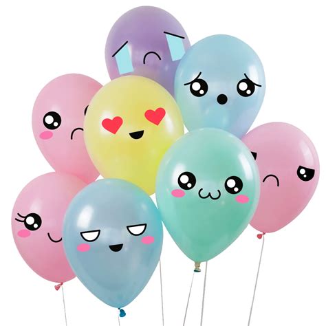 Buy Kawaii Balloons by Lunaborne - 50 Pack,12 Inch Pastel Latex ...