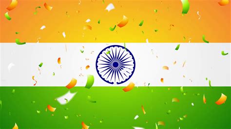 Bright Confetti On Indian Flag Republic Day Stock Motion Graphics SBV-311912133 - Storyblocks