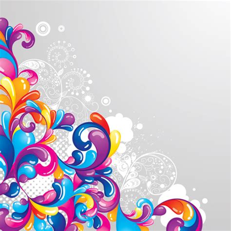 Set Of Colored Swirl Vector Backgrounds Art-vector Misc-free Vector ...