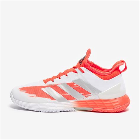 adidas Adizero Ubersonic 4 - White/Silver Met/Solar Red - Mens Shoes