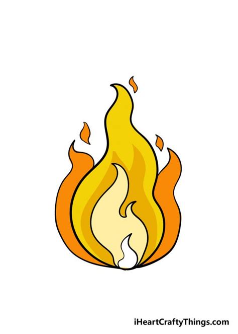 Fire Drawing - How To Draw Fire Step By Step!