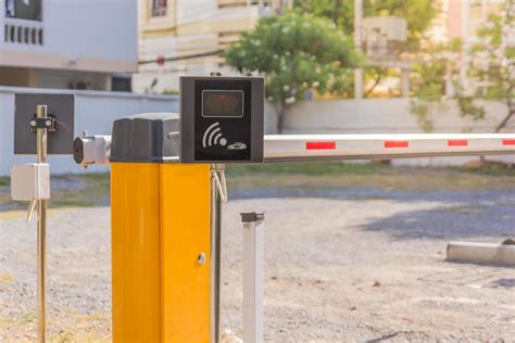 Barrier gate automatic system for security on the car parking lot 2126886 Stock Photo at Vecteezy