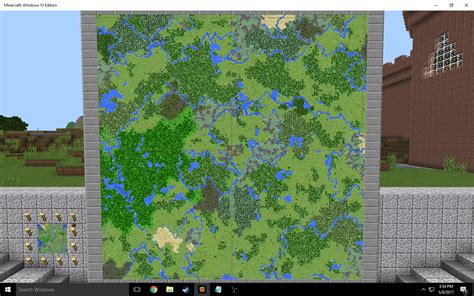 My giant map wall (256 maps). Made in survival mode. : r/Minecraft