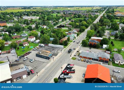 Aerial of the Town of Jarvis, Ontario, Canada Stock Photo - Image of center, house: 232252678