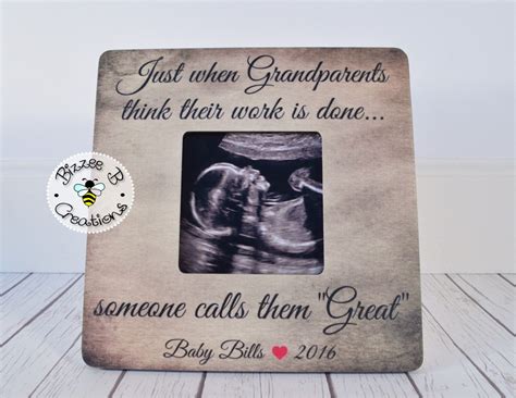 Ultrasound Frame, Ultrasound Gifts, Great Grandparents Pregnancy Announcement, Pregnancy ...