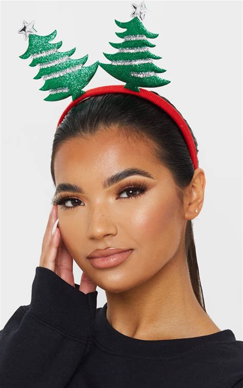 Green Christmas Tree Christmas Headband | PrettyLittleThing CA