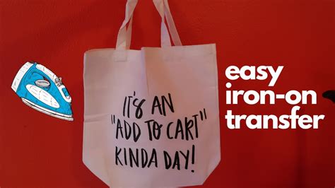 IRON ON TRANSFER | TOTE BAG | DIY STICKER - YouTube