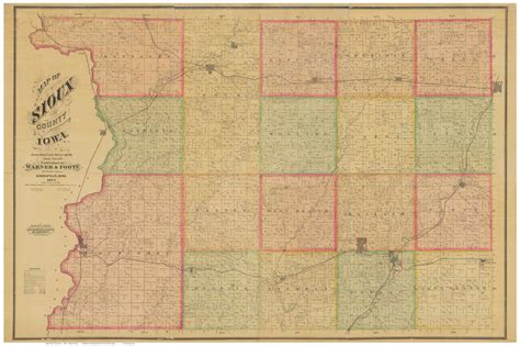 Sioux County Iowa 1884 - Old Map Reprint - OLD MAPS