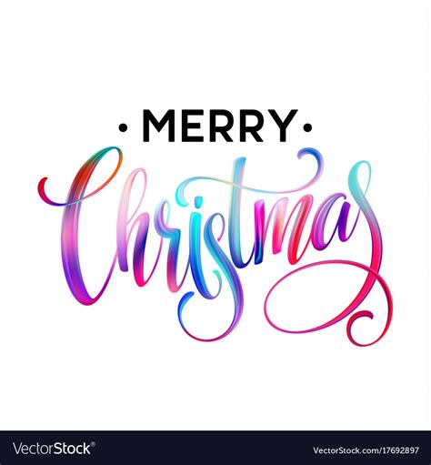 Christmas calligraphy handwriting lettering of Vector Image