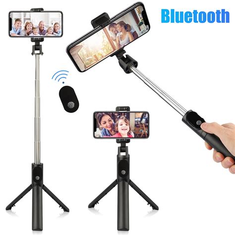 Selfie Stick Tripod, TSV Extendable Phone Tripod Selfie Stick with Removable Wireless Bluetooth ...