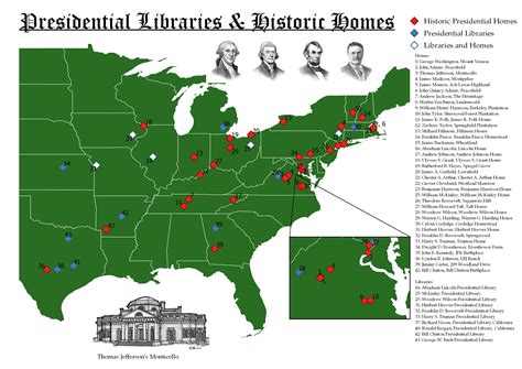 Presidential Libraries and Historic Homes : r/MapPorn