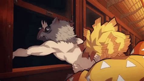 Inosuke Demon Slayer GIF – Inosuke Demon Slayer Zenitsu – discover and share GIFs