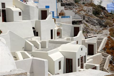 White Houses in Santorini, Greece Stock Image - Image of vacation ...