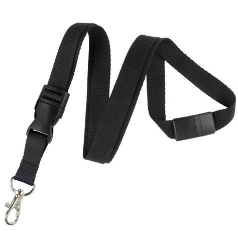 Black Detachable Breakaway Lanyard