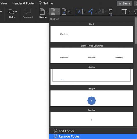 How to Delete the Footer in your Microsoft Word Document