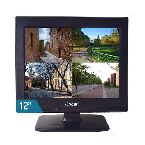 Buy Cocar CCTV Monitor, 12 inch LCD Security Monitor HDMI VGA AV & BNC ...