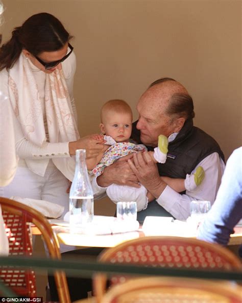 Robert Duvall, 83, cradles baby in his arms at lunch with much younger wife Luciana Pedraza, 42 ...