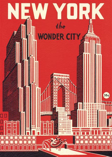 1938 New York The Wonder City Souvenir Photo Book | New york poster ...