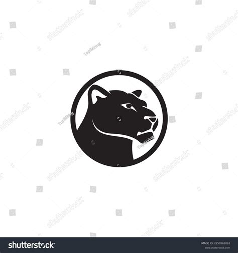 Logo Vector Illustration Lioness Head Elegant Stock Vector (Royalty ...