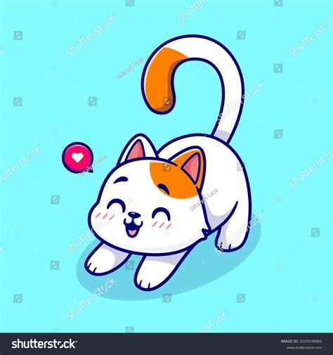 Cute Cat Stretching Cartoon Vector Icon Stock Vector (Royalty Free) 2225538465 | Shutterstock