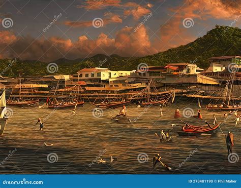 Catbalogan, Samar, Philippines. Generative AI. Stock Illustration - Illustration of mountain ...