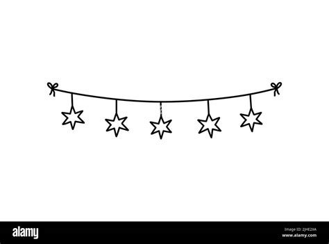 Christmas Garland Clip Art Black And White