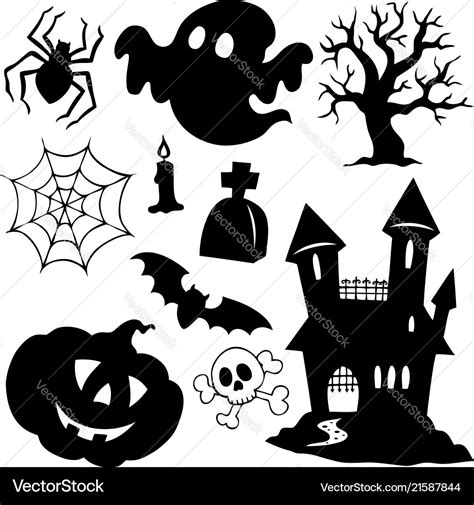 15 Best Vintage Halloween Silhouettes Free Printable Halloween Silhouettes, Halloween Window ...