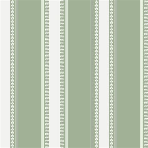 Green And White Striped Wallpaper