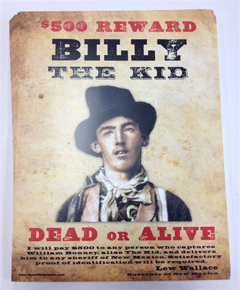 Billy the Kid Mini Print - 8.5" x 11" on Cardstock – Guerrilla Graphix