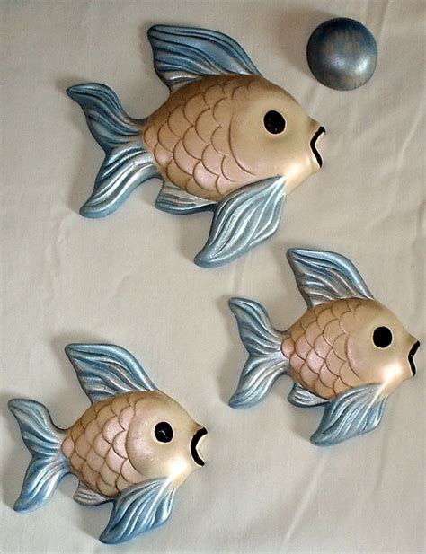 1960's Vintage Ceramic Fish Bathroom Decor