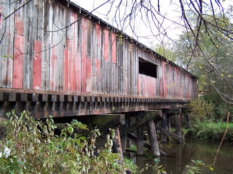 Clarence Covered Bridge Replica on the Sugar River State Trail near Brodhead, Wisconsin ...