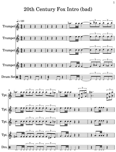 20th Century Fox Theme Sheet Music Trumpet - Theme Image