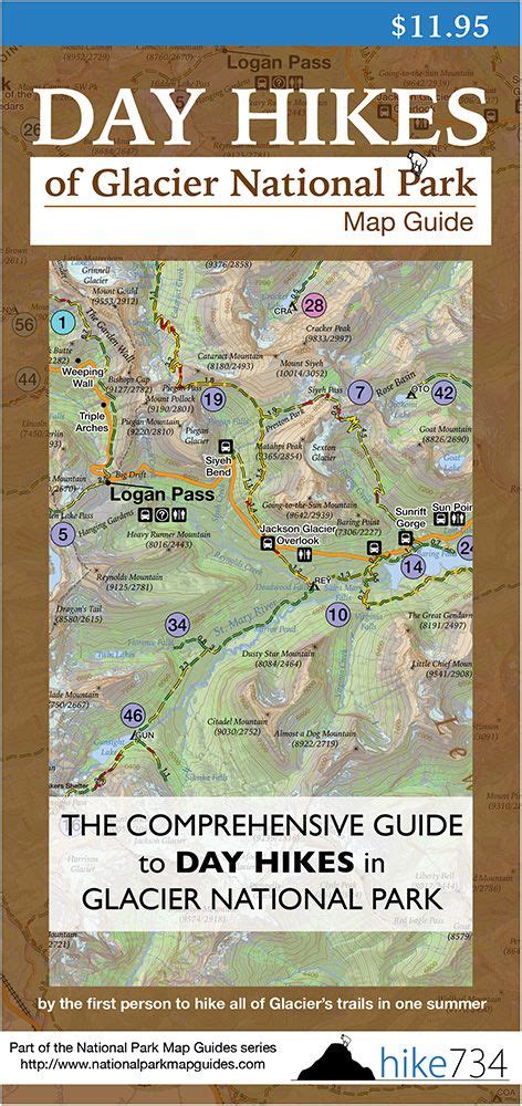 Day Hikes of Glacier National Park Map Guide | Glacier national park ...