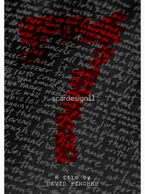 "Seven Movie Poster" Poster by scardesign11 | Redbubble