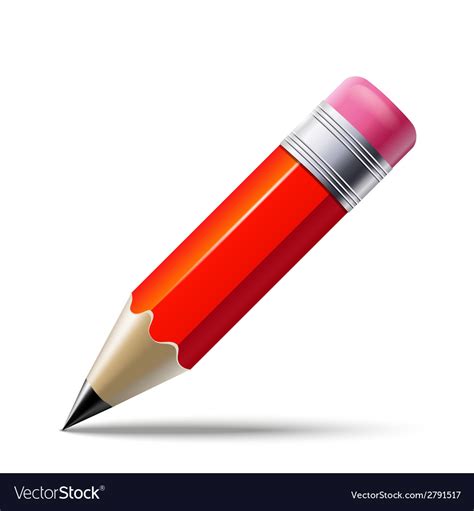 Red pencil Royalty Free Vector Image - VectorStock