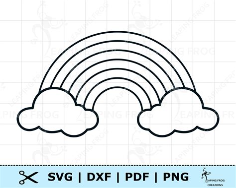 Rainbow SVG PNG. Cricut Cut Files Silhouette Files. Stencil - Etsy Ireland