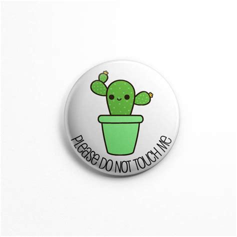 Cute Cactus Pin Set Please Do Not Touch Me Cacti Succulent - Etsy